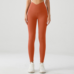 Crossover Yoga Pants <b>High</b>-<b>Waisted</b> Flare <b>Leggings</b> <b>With</b> <b>Tummy</b> <b>Control</b> Quick Dry & Breathable Seamed Crossover Yoga <b>Leggings</b> - Product Image 2