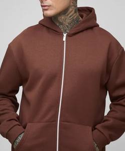 Sweat à capuche unisexe Zipp Up de bonne qualité avec deux poches Anti-rétrécissement poids lourd à manches longues sweat à capuche à séchage rapide pour hommes vêtements de mode - Product Image 4