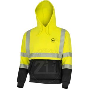 Ropa DE SEGURIDAD reflectante de alta visibilidad al aire libre invierno cálido construcción Sudadera con capucha manga larga sudadera contraste Color alto - Product Image 6
