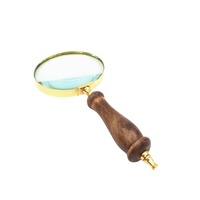 Heavy Duty Metal Magnifying Glass Wide Diameter Lens Supportive Handle Crafted for Home Decoration Wedding Reading Exploration