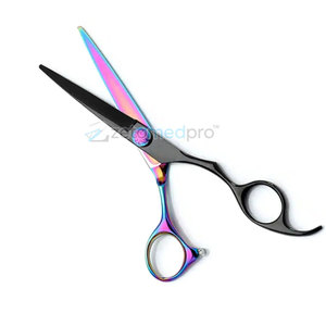 Ciseaux à cheveux en titane noir pour barbiers et stylistes, ciseaux à cheveux professionnels en titane noir pour barbiers - Product Image 3
