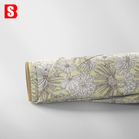 Tissu en coton léger de haute qualité personnalisé, imprimé numériquement avec un motif floral, popeline biologique confortable pour chemise et robe pour femmes
