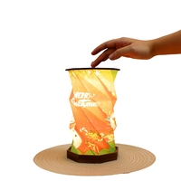Lampe de table rotative pliable en forme de bonhomme de neige personnalisée créative, lumière nocturne USB, cadeaux de Noël pour entreprise, éclairage de table en bois massif rotatif