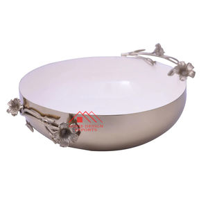 Centres de table décoratifs pour la maison finitions dorées piédestal bol à fleurs Vase avec supports meilleure vente aliments bol de service - Product Image 4