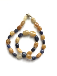 Perles lisses en saphir multicolores naturelles, pierres précieuses naturelles pour la fabrication de bijoux fins, collier en pierres précieuses - Product Image 6