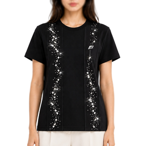 Camiseta de algodón lisa para mujer, manga corta, suave, transpirable, cuello redondo, camiseta básica de moda, logotipo personalizado, venta al por mayor, camiseta para mujer - Product Image 1