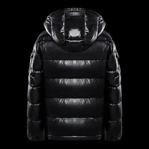 Doudoune hommes brillant doudoune noir veste hommes dos bulle vestes et manteaux 2024 gros hiver pour hommes Stand décontracté tricoté - Product Image 4