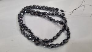 Perles à facettes en diamant fantaisie Moissanite noire - Product Image 4