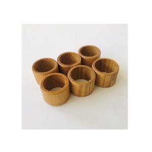 แหวนผ้าเช็ดปากไม้ที่ออกแบบอย่างสร้างสรรค์สำหรับการตกแต่งโต๊ะรับประทานอาหารร้านอาหารโรงแรมหรูสำหรับถือผ้าเช็ดปากชุดละ4ชิ้น - Product Image 3