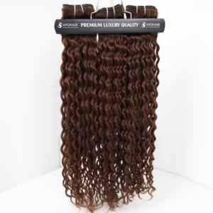 Meilleures extensions de trame de cheveux Remy de qualité supérieure de luxe Tissage de cheveux humains vierges de style ondulé droit - Product Image 1