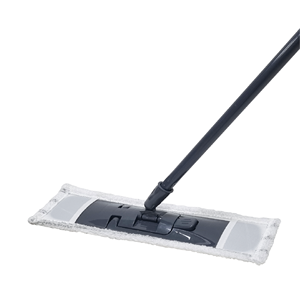 Kit de nettoyage professionnel pour sols domestiques : Serpillère plate en microfibre de 40 cm avec manche en aluminium de 120 cm et composant en tissu pour serpillière - Product Image 1