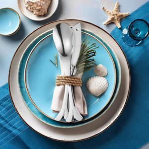 Offre spéciale Ensemble de couverts avec poignée en forme de poisson Couverts en acier miroir pour table à manger Caractéristiques durables par les exportateurs indiens - Product Image 5