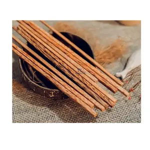 Baguettes et repose-baguettes réutilisables en bois de noix de coco de qualité supérieure Lot de 4 paires de baguettes en bois faites à la main Bols de noix de coco Ustensiles