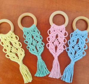 Porte-serviettes Anneau Boho Macramé, Boho Table Decor - Product Image 1