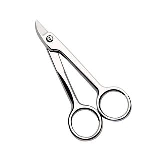 Mini tijeras quirúrgicas de corte de alambre de acero inoxidable de alta resistencia: tijeras en ángulo de 12 cm con acabado pulido - Product Image 1