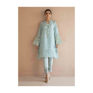 Tenue de soirée tendance vêtements indiens pakistanais costume de pelouse 3 pièces célèbre robe asiatique pour dames - Product Image 5