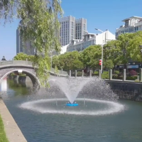 Aérateur Fontaine Flottante, Pompe Submersible Haute Puissance pour la Production d'Oxygène pour Étang, Lac, Barrage, Décoration de Jardin