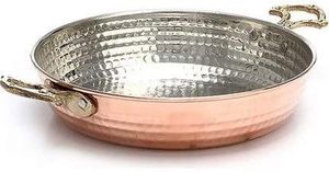 New tốt nhất bán đồng và thép không gỉ kadai búa thiết kế kim loại kadai với Brass xử lý cho đồ nấu nướng Handi nồi - Product Image 5