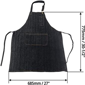 Custom Logo With Two-Pockets Black Color-Promotion <strong>Cotton</strong> Plain Full-Length <strong>Bib</strong> <strong>Adult</strong> Working Gardening Apron for Men's