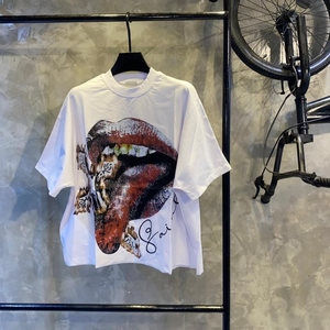 T-shirts boxy surdimensionnés personnalisés 300 Gsm pour hommes Streetwear T-shirt sans couture 100% coton DTG T-shirts pour hommes en coton éponge français DTG - Product Image 5