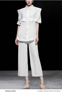 Vietnam Formal Lavender Canvas Pants With Pleated Straight Design And Anti Wrinkle <b>Fabric</b> Oem Service - Product Image 5