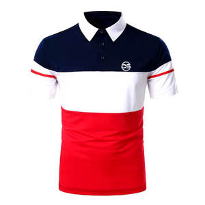 Jersey de manga corta con estampado de logotipo personalizado para hombre, Polo de color sólido de secado rápido, ligero, transpirable, patrón de ajuste perfecto - Product Image 2