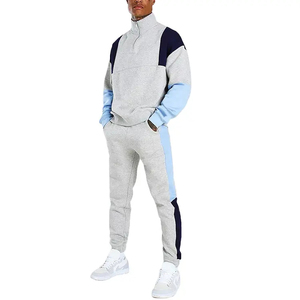 100% algodón acampanado para Puff Print Trajes de sudor para hombres Logotipo personalizado Pat apilado Tallas grandes Chándal sólido Chándal - Product Image 5