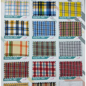 Venta al por mayor de 36 pulgadas de poliéster de tela a cuadros hilo teñido para prendas de uso al aire libre camisas disfraces forros para niños y niñas - Product Image 1