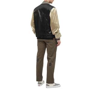 Chaqueta universitaria de satén para hombre, chaqueta bomber de equipo universitario de béisbol personalizada, fábrica - Product Image 2