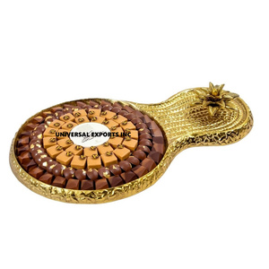 Bol à chocolat martelé en argent métallique avec pièce d'or, bol à bonbons décoratif artisanal de haute qualité - Product Image 4