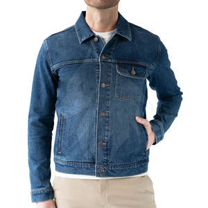 Nouvel arrivage de veste en jean à col à capuche et manches longues en toile de haute qualité pour hommes saison d'hiver directe de l'usine personnalisée en gros - Product Image 1