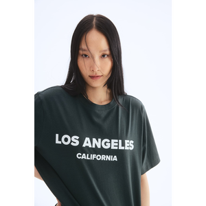 Market Trendy Front Print Camisetas para mujer Camiseta de manga corta Summer Casualwear OEM/ODM Proveedor mayorista de Bangladesh - Product Image 4