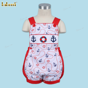 Bebé niños de punto burbuja mano smocked Anker rojo OEM ODM conjuntos de ropa personalizado hecho a mano bordado al por mayor fabricante - Product Image 3