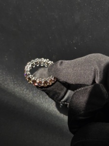 <b>Diamond</b> <b>Ring</b> 14K 18K White Gold Lab Grown <b>Diamond</b> Oval Eternity <b>Ring</b> for Women Brown <b>Diamond</b> Bridal Wedding Fine Jewelry Gift - Product Image 6