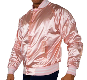 Chaqueta Universitaria Ligera de Satén para Hombre, Estilo Urbano con Logotipo Bordado Personalizado Disponible en Diferentes Tallas - Product Image 1