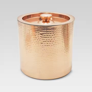 High Quality Copper Steel Ice Bucket <b>Large</b> Wine Cooler with Nickel Finish Custom Barware Beverage Chiller for Events and Parties - Product Image 1