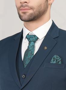 Costume de mariage 5 pièces de luxe pour homme, couleur olive, pour le marié et les grandes occasions, disponible au prix d'usine. - Product Image 2