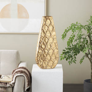 Florero de metal hecho a mano de lujo con acabado dorado perfecto para el hogar, Hotel y restaurante, accesorios de decoración - Product Image 5