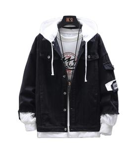 Veste en jean pour hommes en sergé de coton personnalisée coupe normale confortable avec strass - Product Image 1