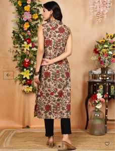 High Quality Indian Cotton Kurti Pant Set Elegant Designer Digital Print Ethnic Suit Casual & Party Wear Factory Wholesale - Product Image 2