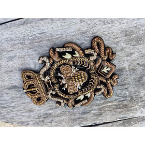 Insignias Bordadas a Mano de Tenedor y Cuchillo, Insignias de Hilo Metálico Dorado para Blazer, Parches Bordados con Hilo Metálico Personalizados 2025 - Product Image 3