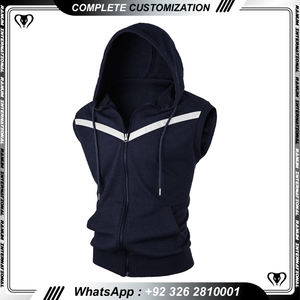 Nuevos suéteres asequibles Hombres Sudadera con capucha sin mangas Ropa personalizada - Product Image 3