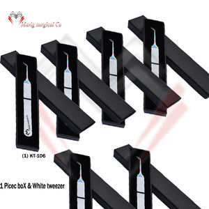 Boîte de pincettes professionnelles nouveau Design 1 pièce emballage de boîte pour pincettes à cils beauté Design complet couleur rose et blanc - Product Image 5