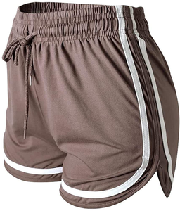 Short de fitness taille haute à séchage rapide pour femme avec design sportif en polyester respirant pour l'exercice d'été - Product Image 1