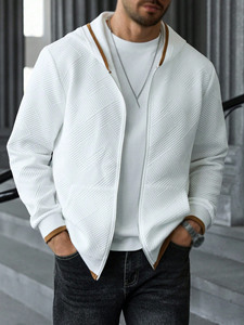 Sudaderas Casuales de Calle al por Mayor, OEM, ODM, con Cierre, Mangas Largas, Color Sólido, para Venta al por Mayor en EE. UU. - Product Image 3