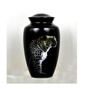 Urnas de recuerdo de pantera leopardo salvaje, caja de urna de cremación de aluminio de lujo hecha a mano, recuerdos para adultos, urnas funerarias, cenizas conmemorativas - Product Image 5