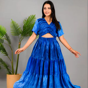 Maxi vestido de seda con estampado Floral Vintage largo de la mejor calidad para mujer, Vestido de playa bohemio informal suave, vestido de Verano Indio lavable - Product Image 1