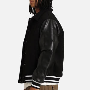 Chaqueta de Béisbol Vintage Personalizable para Hombre, Precio de Fábrica, 100% Algodón, Tela de Felpa, Chaqueta Universitaria Masculina - Product Image 4