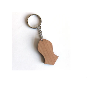Porte-clés en bois naturel Grip Spyglass Porte-clés avec boucle idée cadeau porte-clés et taille personnalisée - Product Image 2