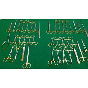 GENERAL SURGERY SPAY PACK SET OF 40 PCS GOLD HANDLE SURGICAL <b>INSTRUMENTS</b> KIT - Product Image 1